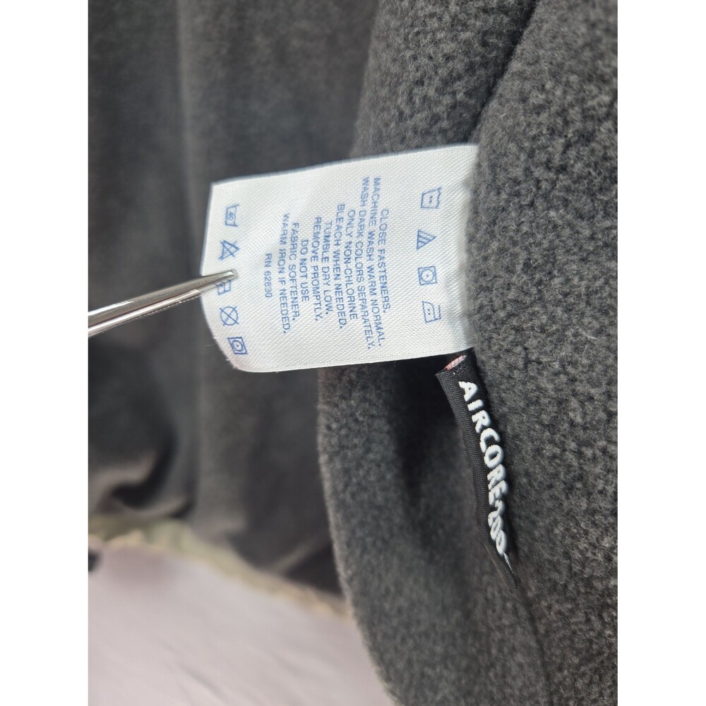 Lands End Jacket Mens Large Khaki Tan Beige Hood Fleece Lined Gorpcore Preppy - Picture 8 of 12
